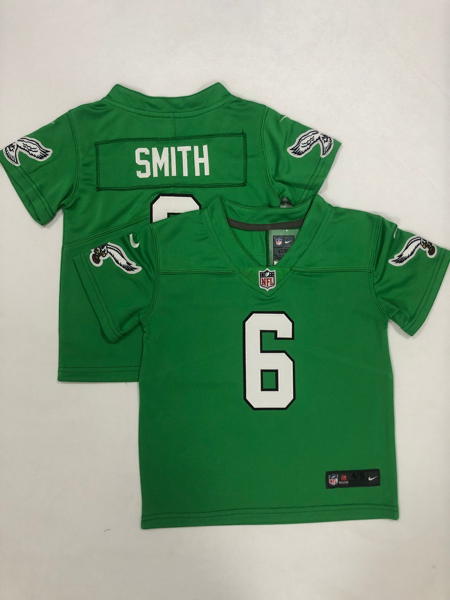 Kids Philadelphia Eagles #6 DeVonta Smith Stitched Jersey