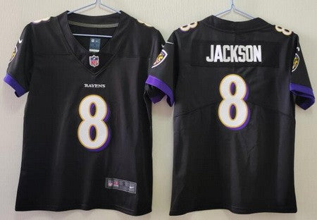 Kids/Toddlers Baltimore Ravens #8 Lamar Jackson Stitched Jersey