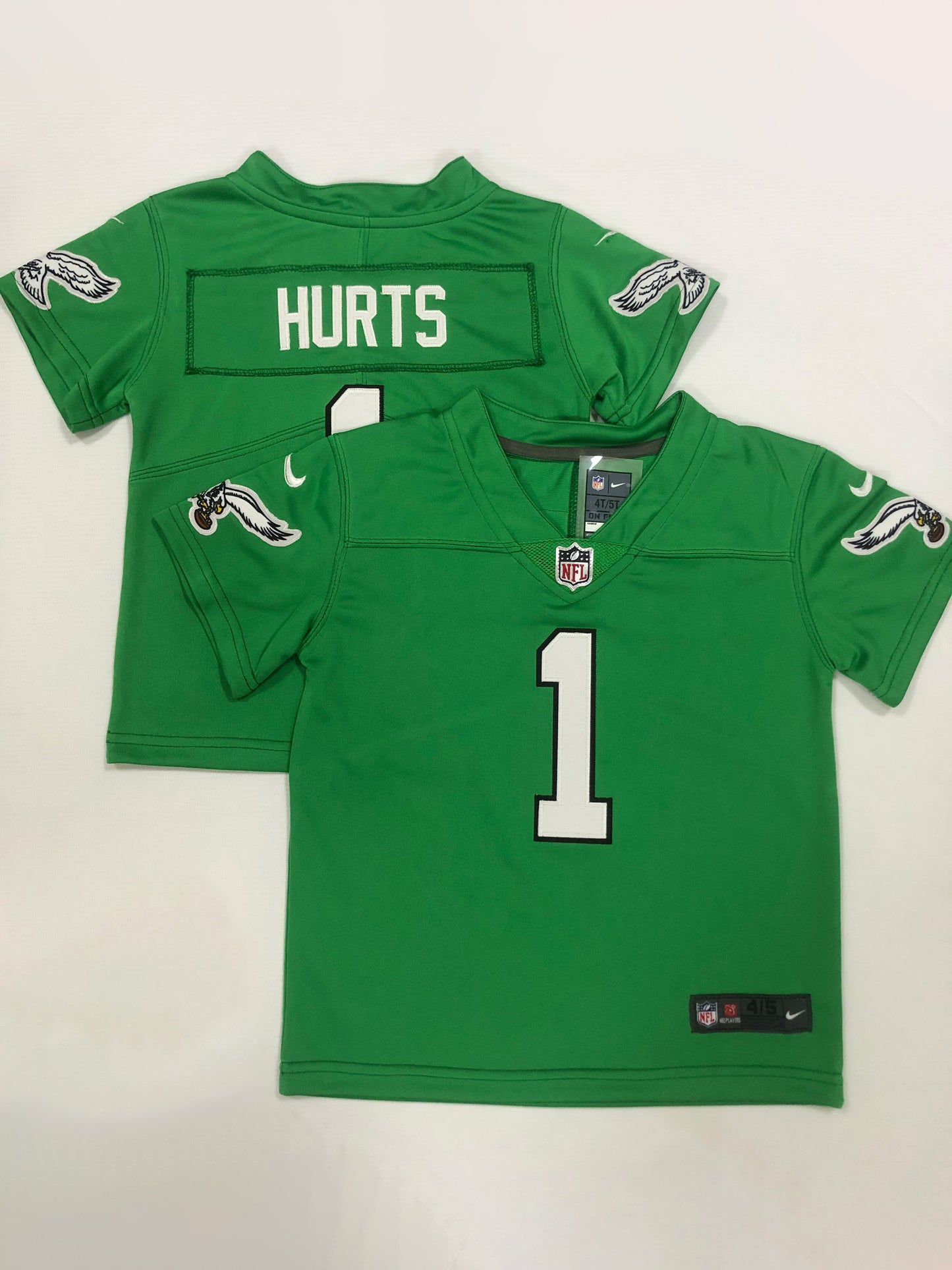 Kids Philadelphia Eagles #1 Jalen Hurts Stitched Jersey