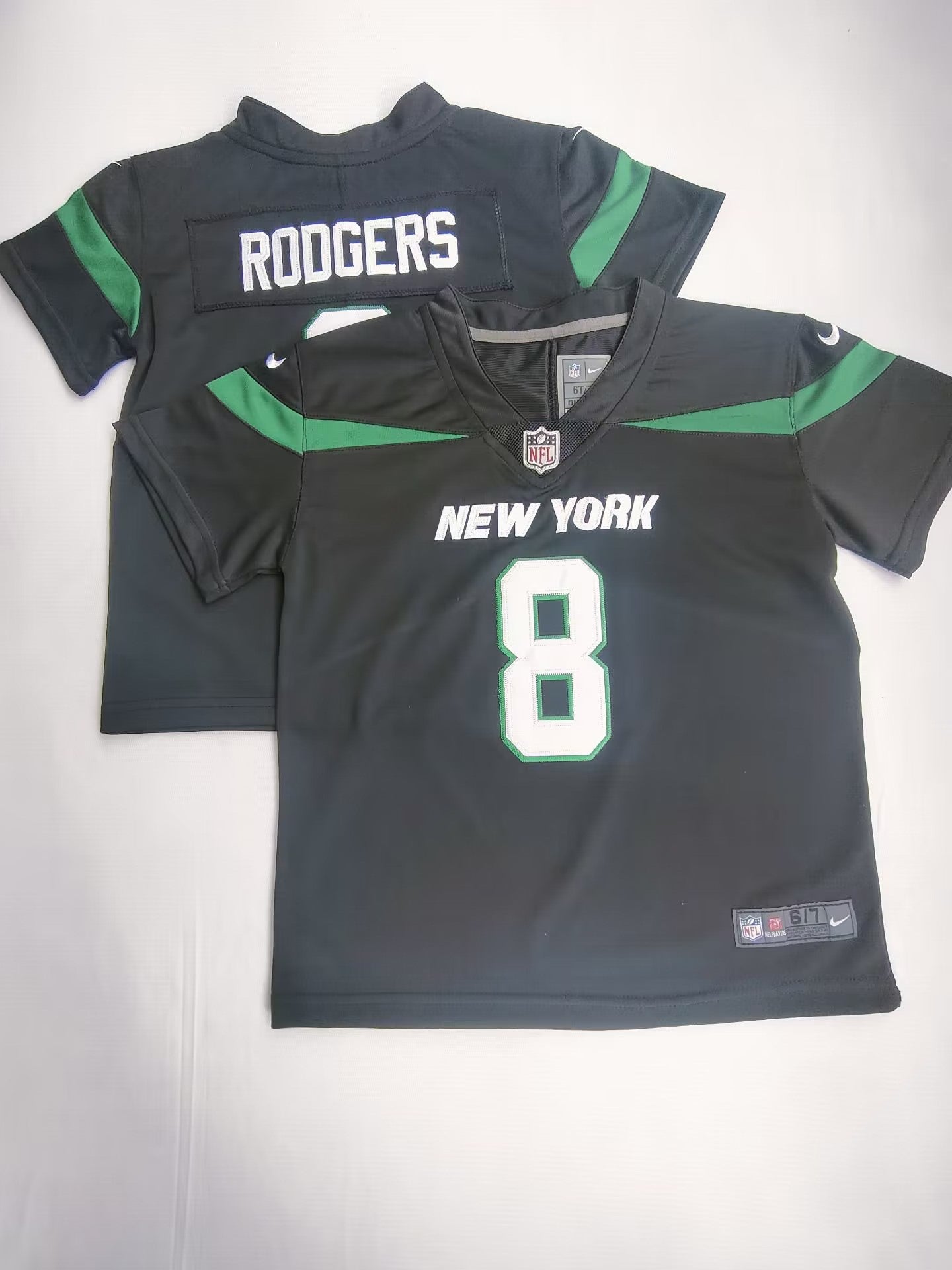 Kids New York Jets #8 Aaron Rodgers Stitched Jersey