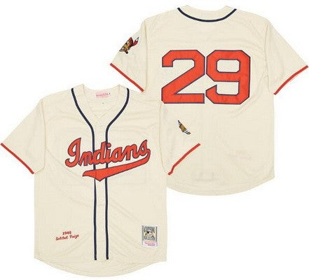 Cleveland Indians Satchel Paige Throwback Baseball Jersey