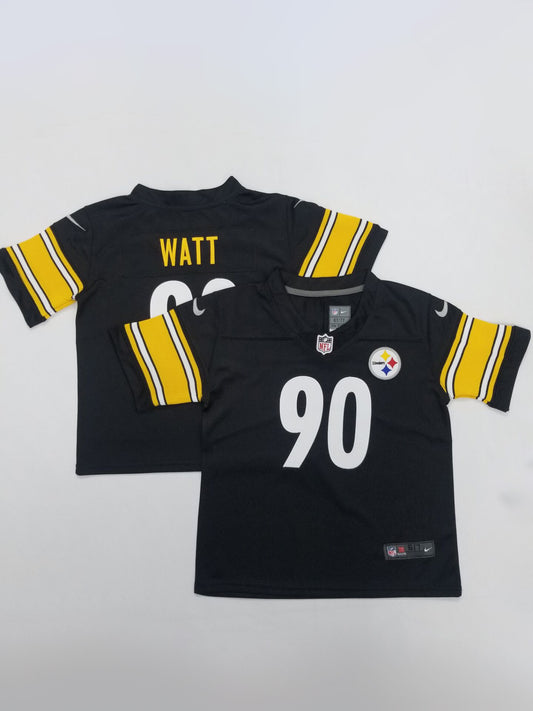 Kids Pittsburgh Steelers #90 T. J. Watt Stitched Jersey