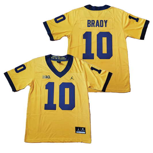Men's Michigan Wolverines #12 Tom Brady Stitched Jersey
