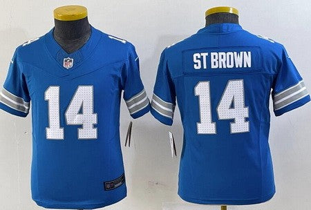 Kids/Toddlers Detroit Lions #14 Amon-Ra St. Brown Stitched Jersey