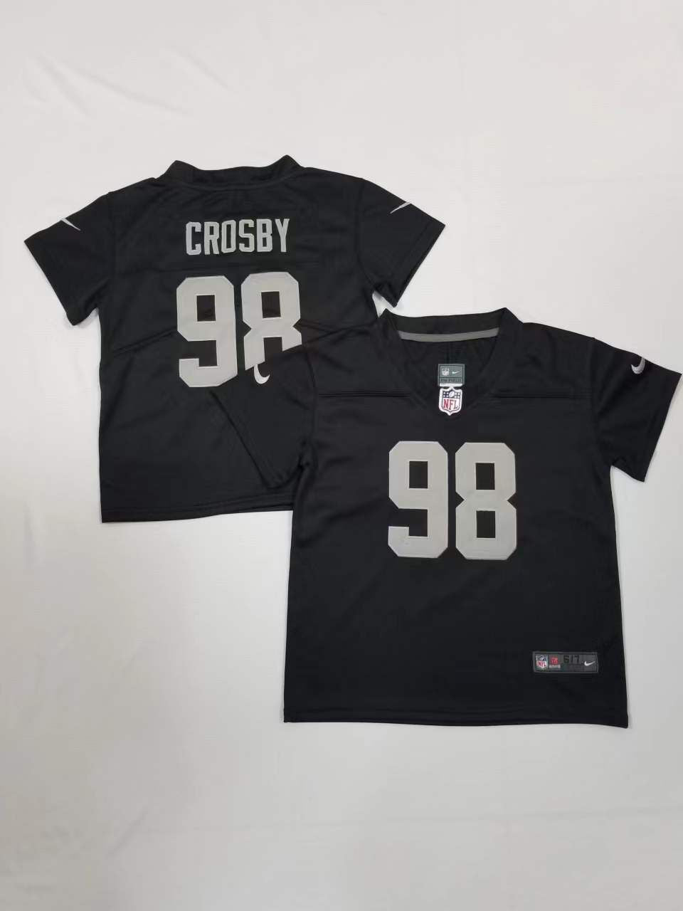 Kids Las Vegas Raiders #98 Maxx Crosby Stitched Jersey