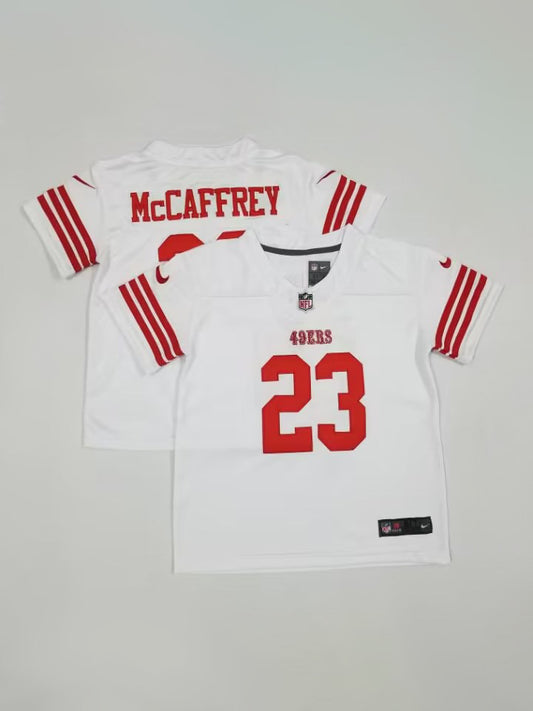 Kids San Francisco 49ers #23 Christian McCaffrey Stitched Jersey