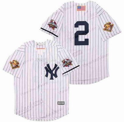 Men's New York Yankees #2 Derek Jeter Throwback Jersey – High-Quality MLB