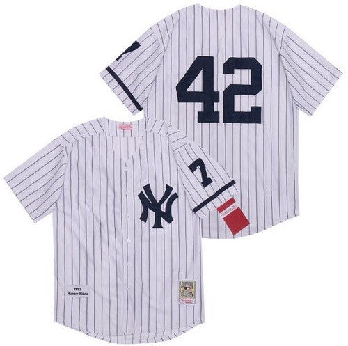 Men's New York Yankees #42 Mariano Rivera Throwback Stitched Jersey