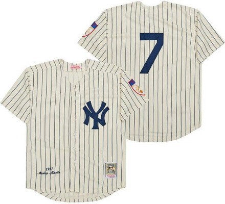 Men's New York Yankees Mickey Mantle Stitched Throwback Jersey